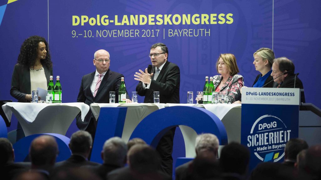 Podiumsrunde Landeskongress Deutsche Polizeigewerkschaft 2017 Bayreuth